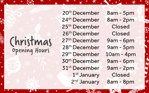 Winns Christmas Opening Hours