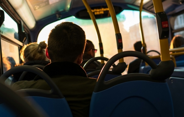 People sat on public transport